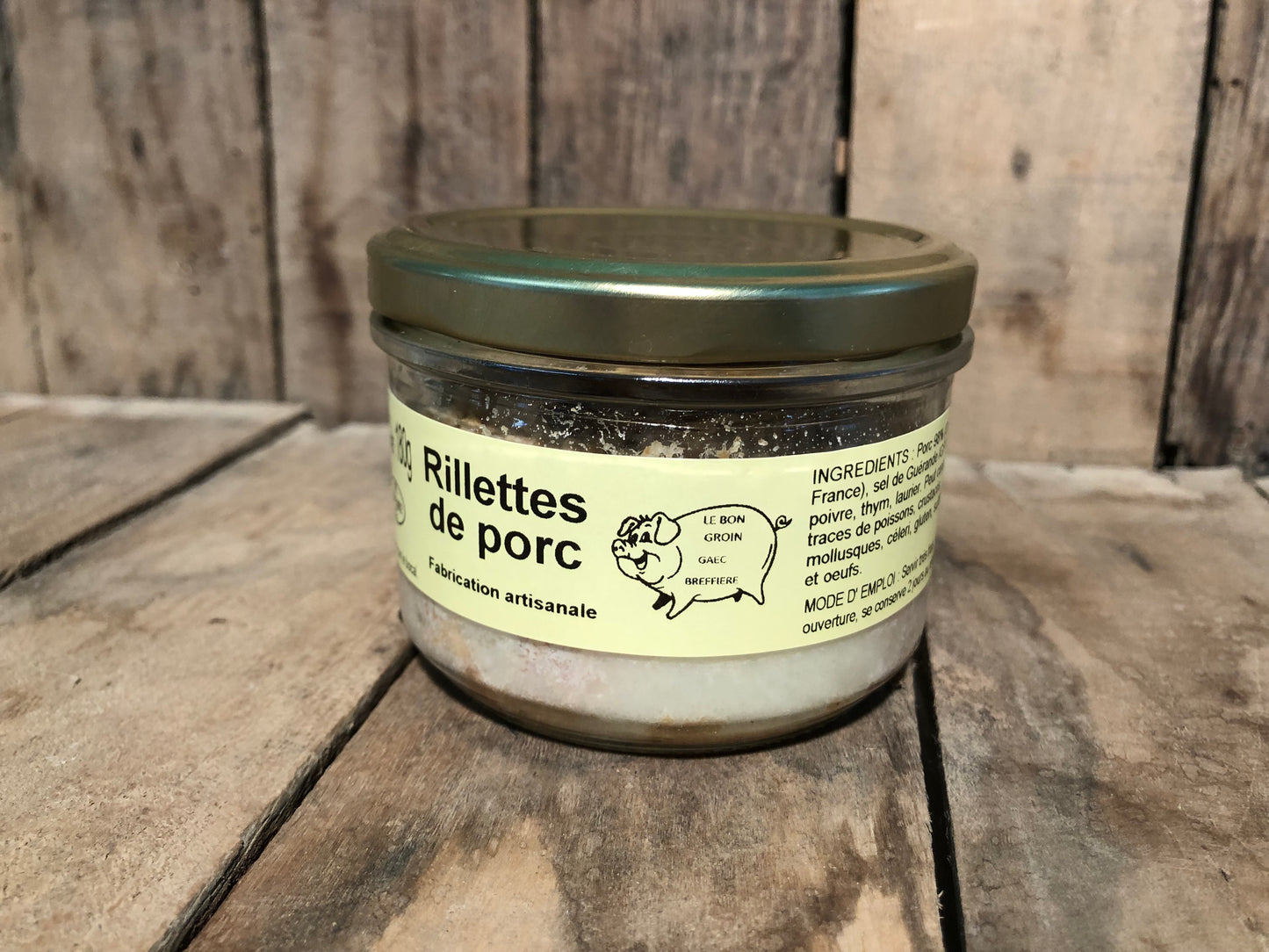 Rillettes de porc (bocal 180g)